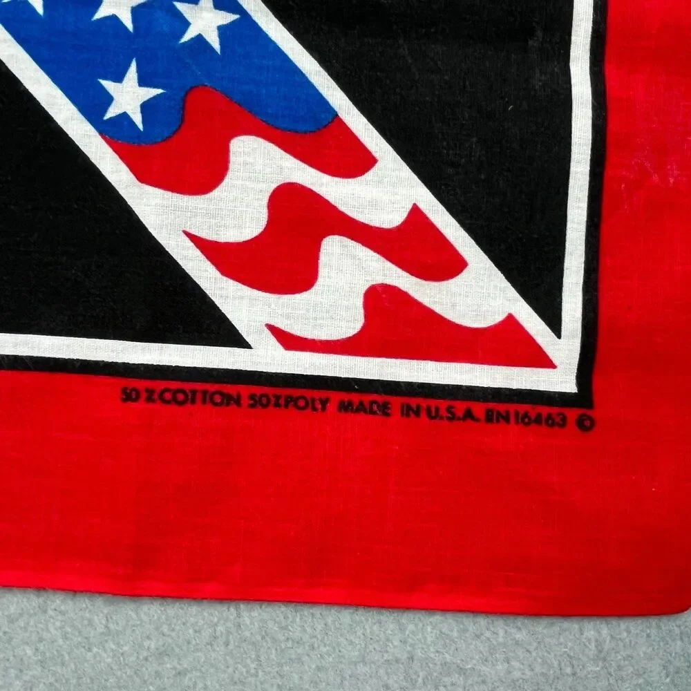 Vintage Harley Davidson Bandana Patriotic American Flag Bar & Shield Logo